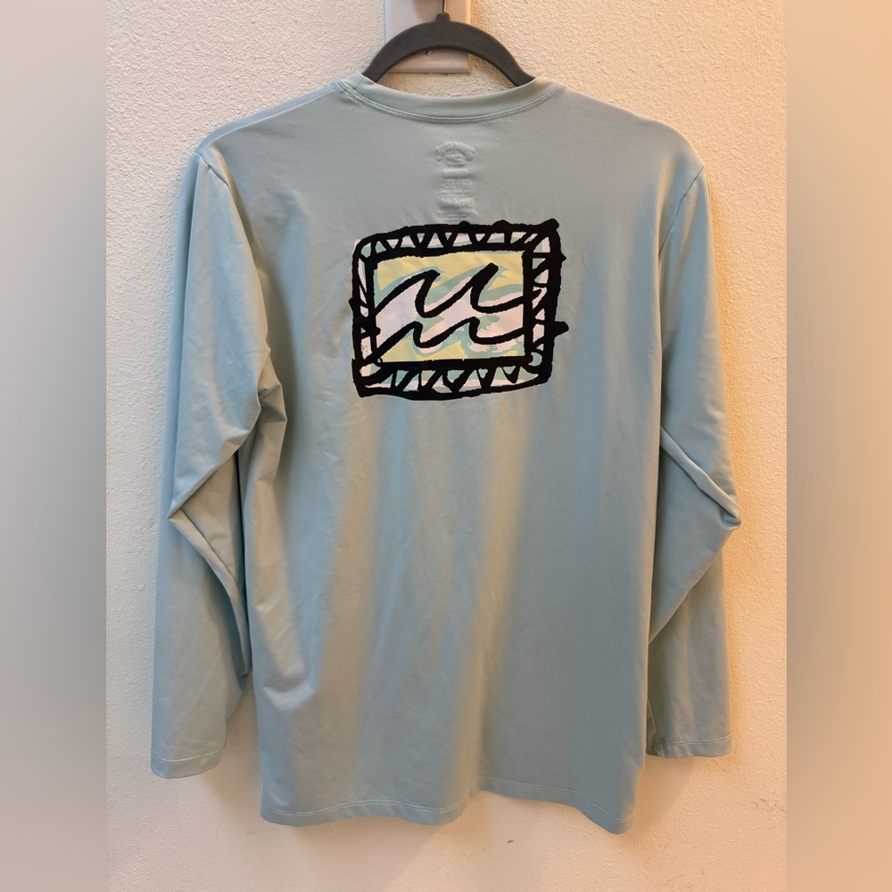 Billabong Sky Blue Long Sleeve Surf Rash Guard
